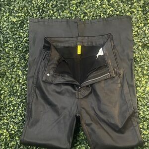 Women’s Black Boot Cut Faux Leather Pants